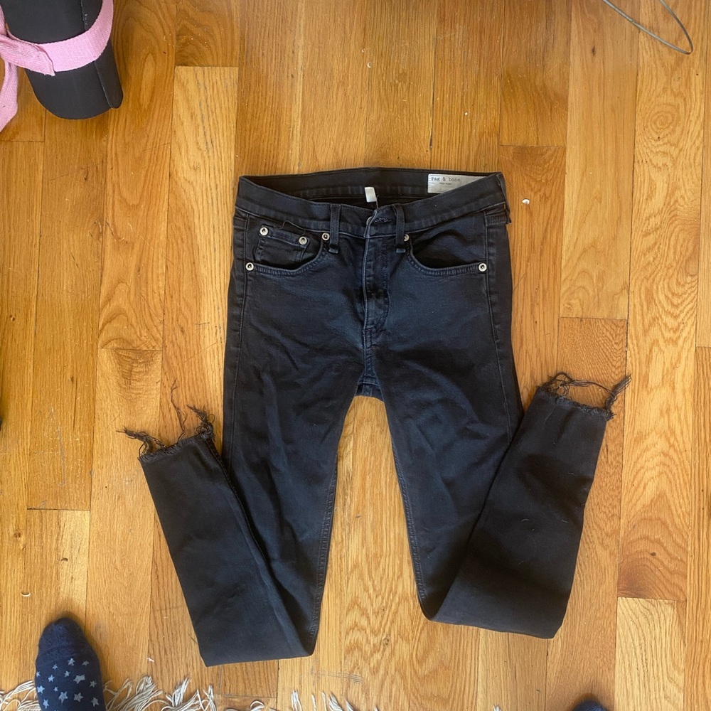 Rag & bone Ankle Skinny black jeans